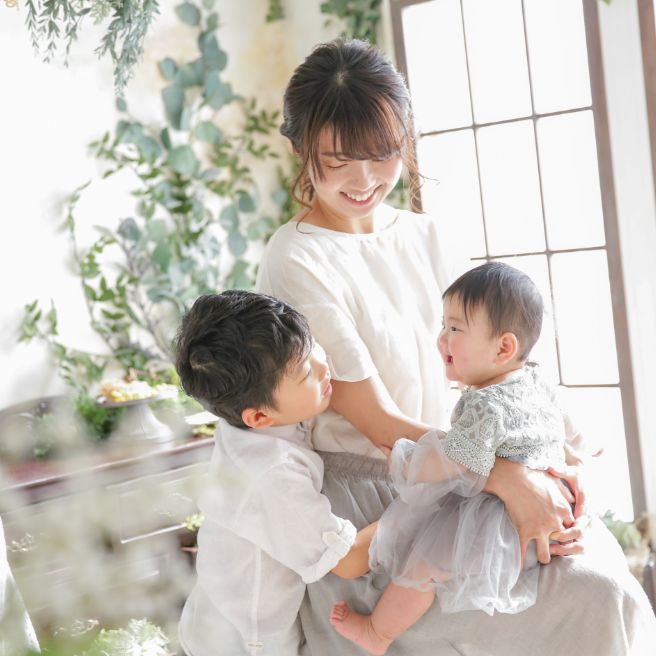 フォトメゾンtoctocの入園・入学・卒業撮影 ごきょうだい＆親子コーディネート